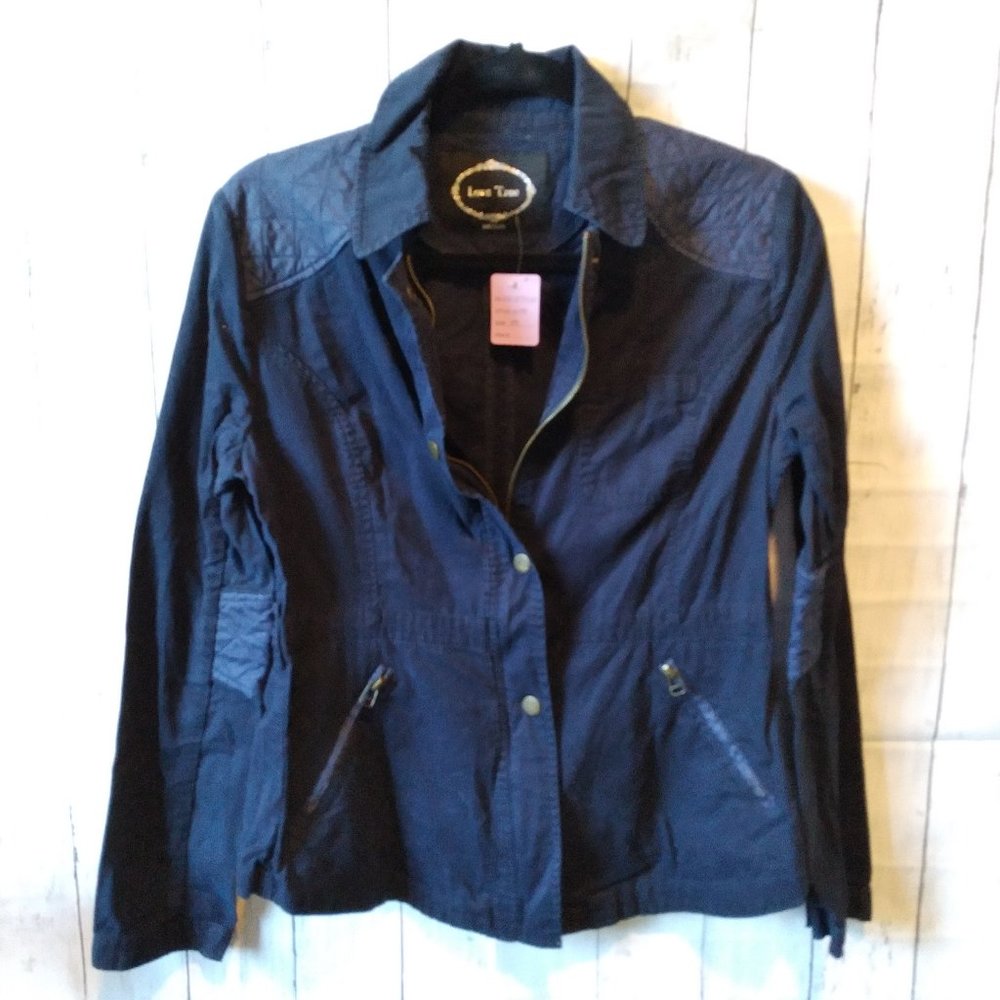 EUC Love Tree Jacket Coat Lightweight Navy Blue Medium